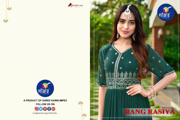 Vitara Rang Rasiya Georgette Embroidery Designer Kurti Collection 